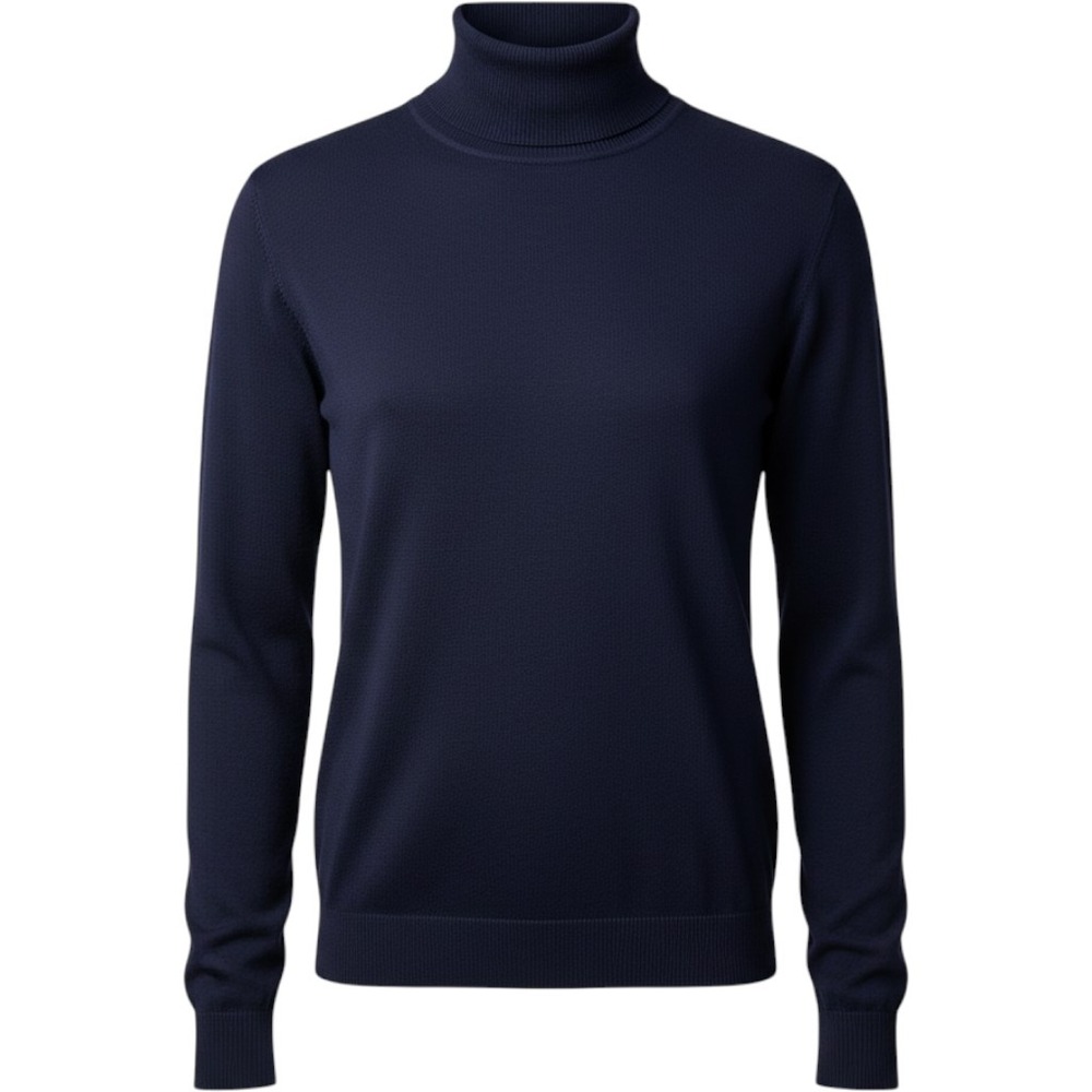 Chicos Navy Blue Turtleneck Sweater Long Sleeve Rayon Blend Size 3